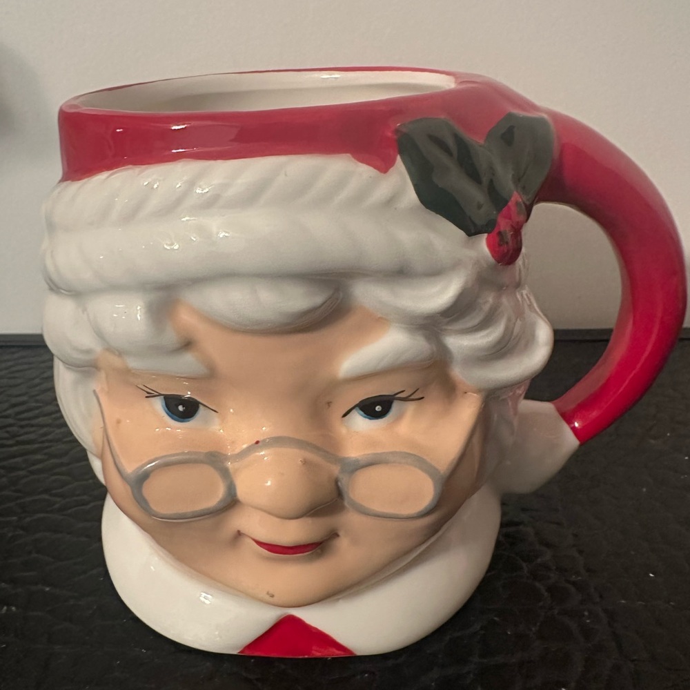 Vintage SLEIGH BELL BISTRO coffee mug MRS
CLAUS WINKING